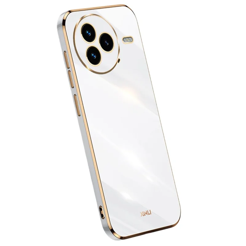 XINLI For Xiaomi Civi 5 Pro 5G Case TPU Phone Cover with Electroplating Frame - White