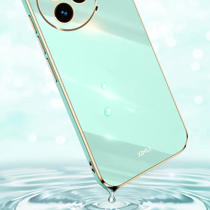 XINLI For Xiaomi Civi 5 Pro 5G Case TPU Phone Cover with Electroplating Frame - White