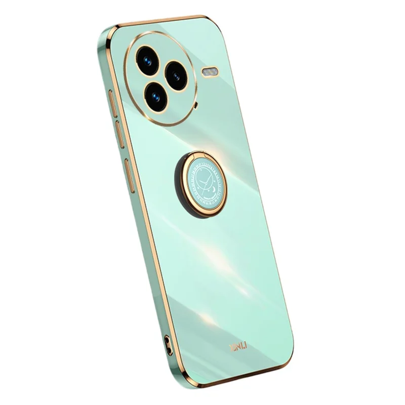 XINLI für Xiaomi Civi 5 Pro 5G Hülle mit Ringhalterung Elektrolytisch beschichtete TPU Handyhülle - Cyan