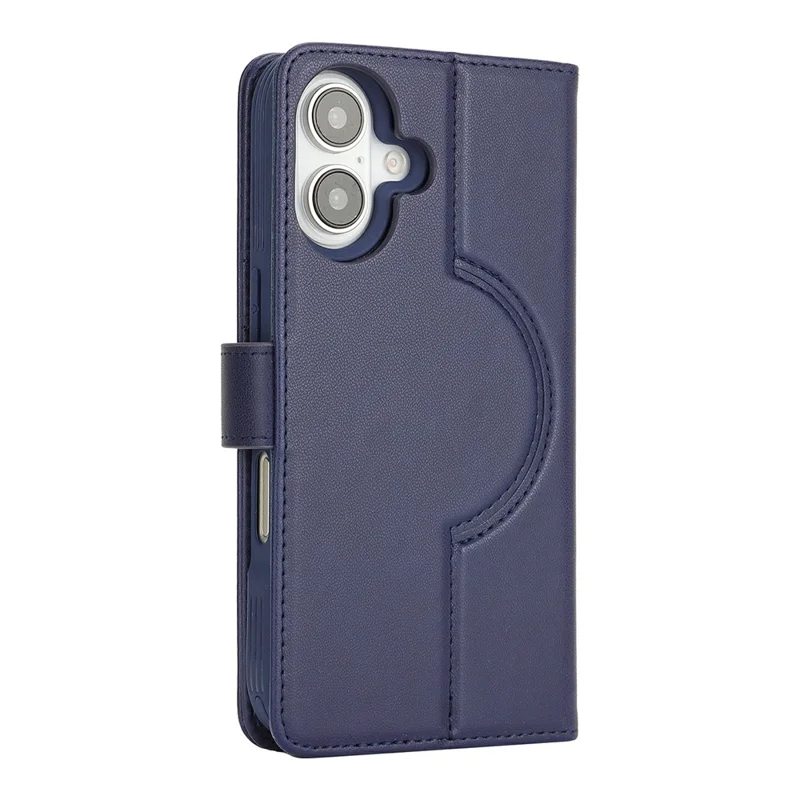 For iPhone 16 Wallet Case Compatible with MagSafe Anti-Drop Detachable PU Leather Phone Cover