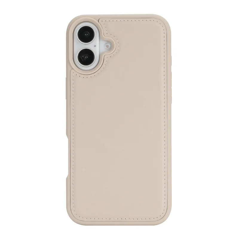 Funda Cartera para iPhone 16 Plus Compatible con MagSafe Anticaídas, Desmontable, de Cuero PU - Beige