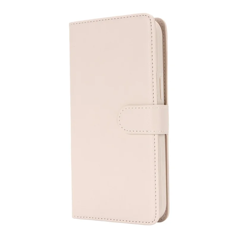 Für iPhone 15 Wallet Hülle Kompatibel mit MagSafe Stoßfest Abnehmbare PU-Leder Handyhülle - Beige