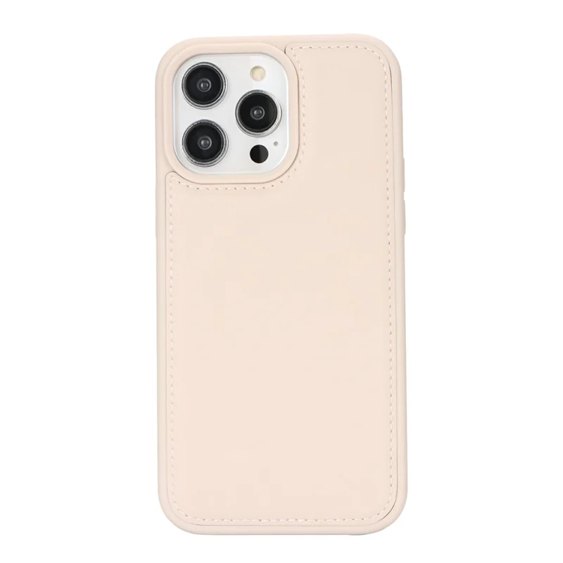 For iPhone 15 Pro Max Wallet Case Compatible with MagSafe Anti-Drop Detachable PU Leather Phone Cover - Beige