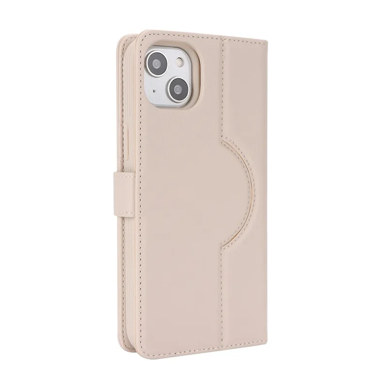 Cover per iPhone 15 Plus / 4 Plus Portafoglio Compatibile con MagSafe Antiurto Staccabile in Pelle PU - Beige