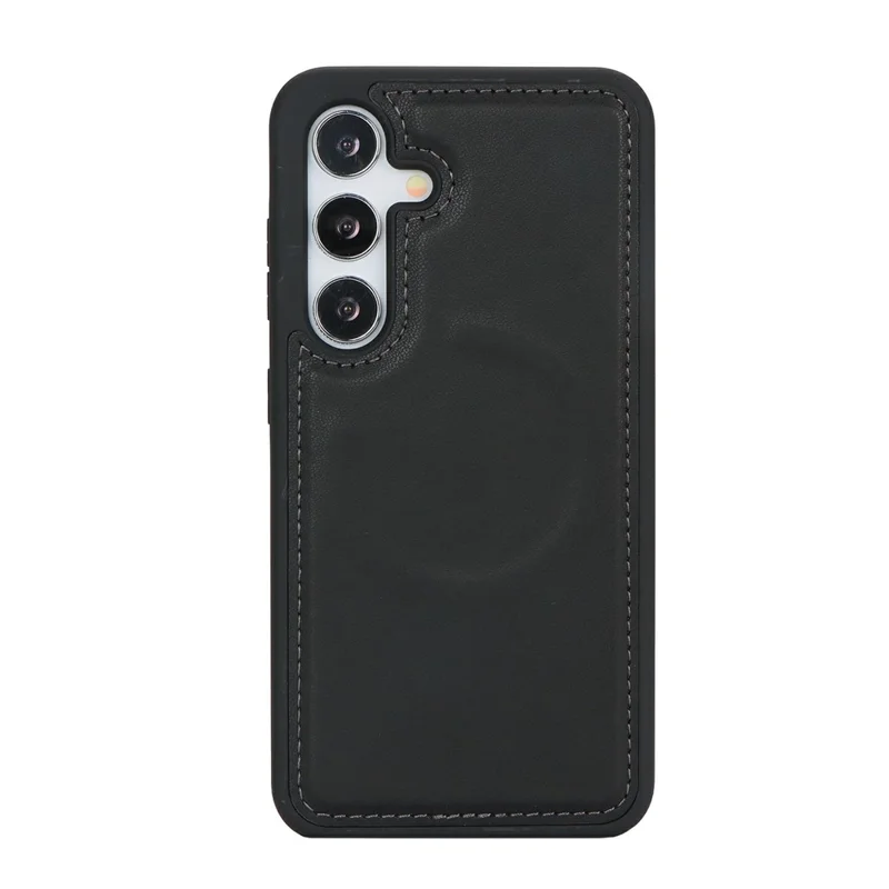 Étui portefeuille pour Samsung Galaxy S24 Compatible avec MagSafe Antichute Détachable en Cuir PU - Noir
