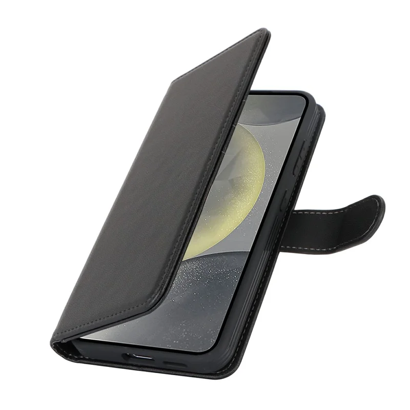 Étui portefeuille pour Samsung Galaxy S24 Compatible avec MagSafe Antichute Détachable en Cuir PU - Noir