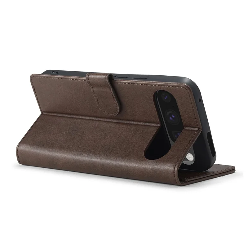 LC.IMEEKE For Google Pixel 10 Pro  /  Pixel 10 Case Calf Texture PU Leather Stand Wallet Phone Cover - Brown