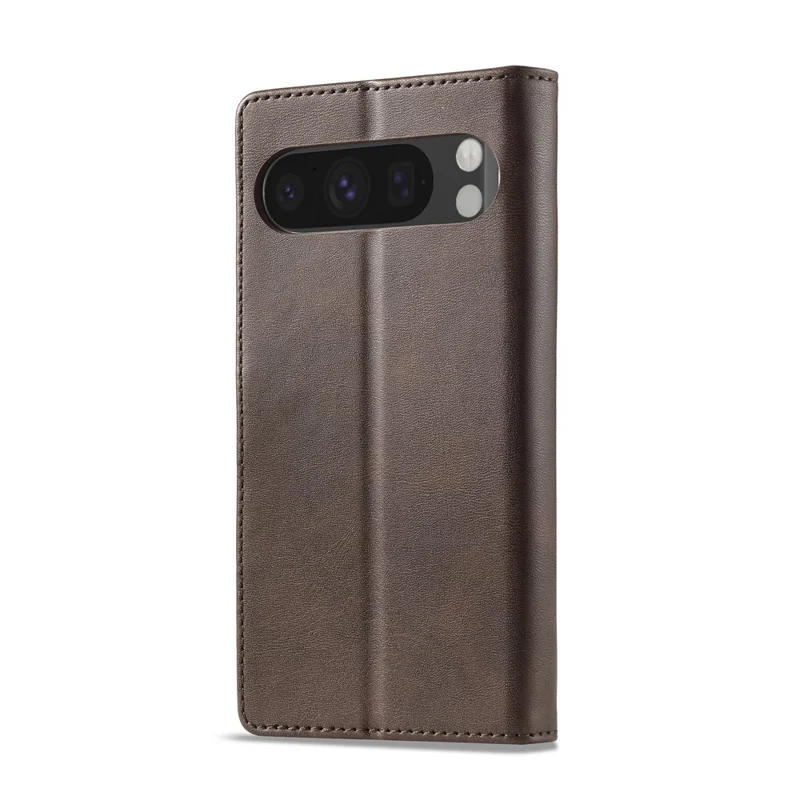 LC.IMEEKE Чехол из кожи теленка с подставкой-кошельком для Google Pixel 10 Pro XL - Коричневый