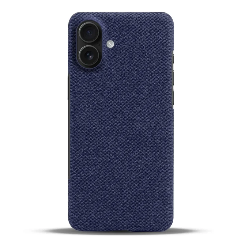 Étui pour iPhone 17 Texture Tissu Anti-Rayures Coque de Protection Arrière en PC - Bleu