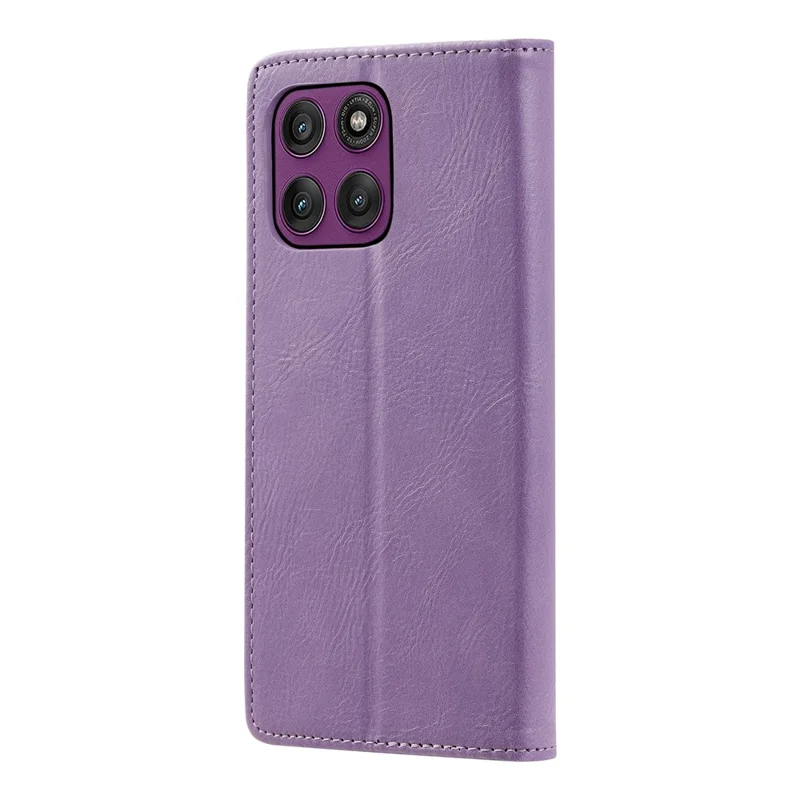 TTUDRCH Style 007 For Motorola Edge 60 Pro 5G Leather Case RFID Blocking Wallet Stand Phone Cover - Purple