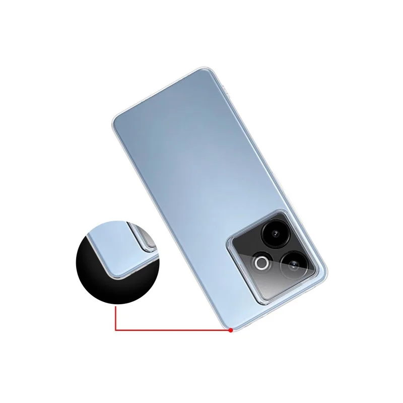 Funda de teléfono transparente ultradelgada y flexible de TPU para Realme GT 7 5G / GT 7T 5G
