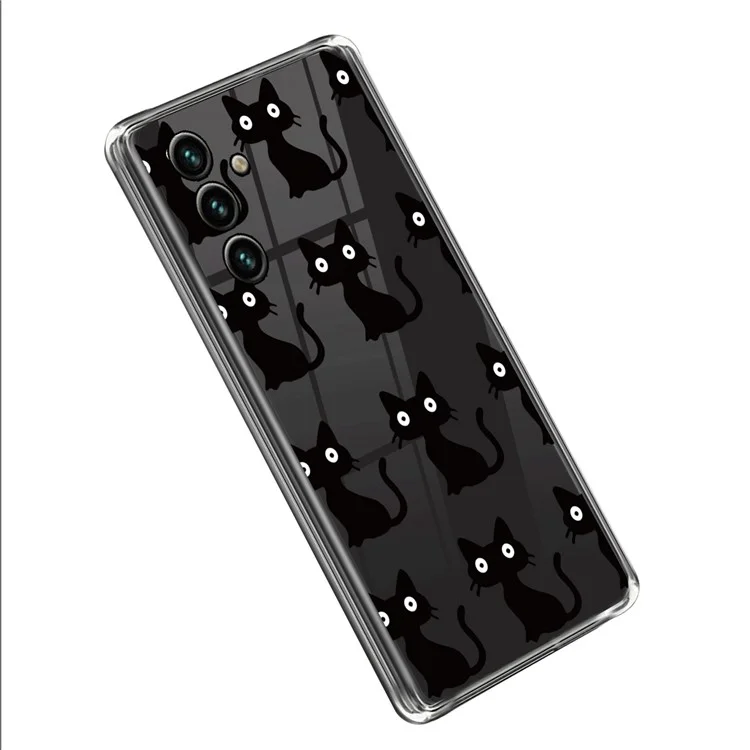 TPU Protective Case for Samsung Galaxy A14 5G / A14 4G, IMD Pattern Printing Phone Drop-proof Anti-scratch Cover - Black Cat