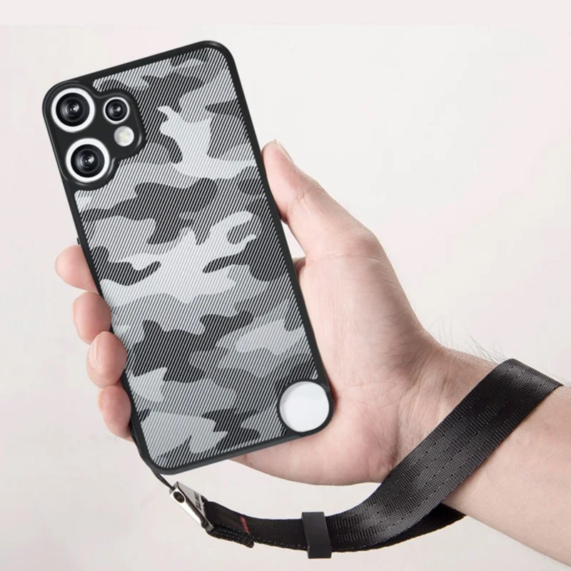 Capa IBMRS For Nothing CMF Phone 2 Pro - Moldura Flexível de TPU, Tampa Traseira Rígida de PC, Proteção Antichoque - Camuflagem em Grade