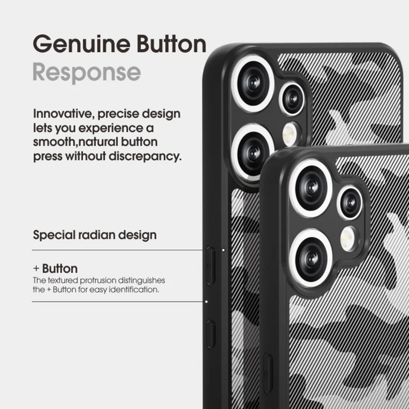 Capa IBMRS For Nothing CMF Phone 2 Pro - Moldura Flexível de TPU, Tampa Traseira Rígida de PC, Proteção Antichoque - Camuflagem em Grade