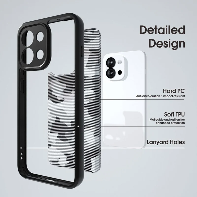 IBMRS Per OnePlus 13T 5G Custodia Cornice in TPU morbido Retro PC duro Anti-caduta Copertura del telefono - Mimetico a griglia