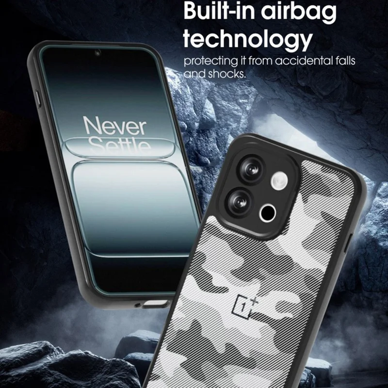 IBMRS Per OnePlus 13T 5G Custodia Cornice in TPU morbido Retro PC duro Anti-caduta Copertura del telefono - Mimetico a griglia