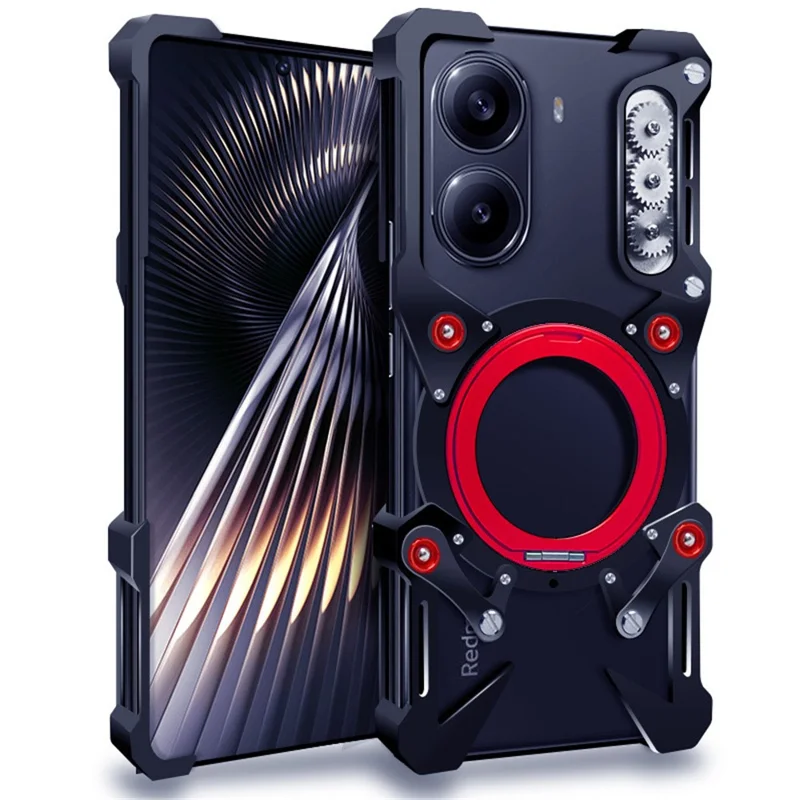 Custodia paraurti per Xiaomi 15 Pro/15S Pro/14 Pro/Redmi Note 14S 4G/Note 13 5G/13 Pro 4G/5G/13 Pro+ 5G/Turbo 4 5G Custodia magnetica - Nero