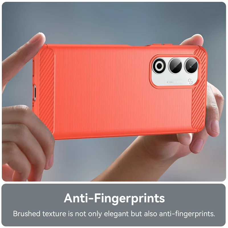 For Oppo A5 5G / A5 4G Case Protective Phone Cover Carbon Fiber Texture Brushed - Red