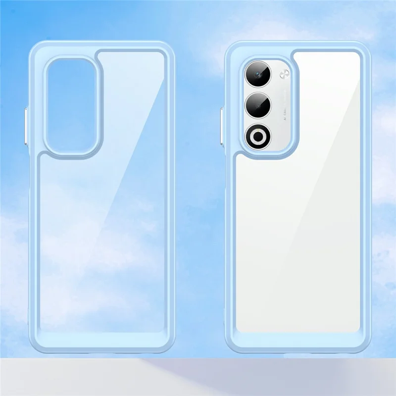 For Oppo A5 5G / A5 4G Case TPU + Acrylic Protective Clear Phone Cover - Blue