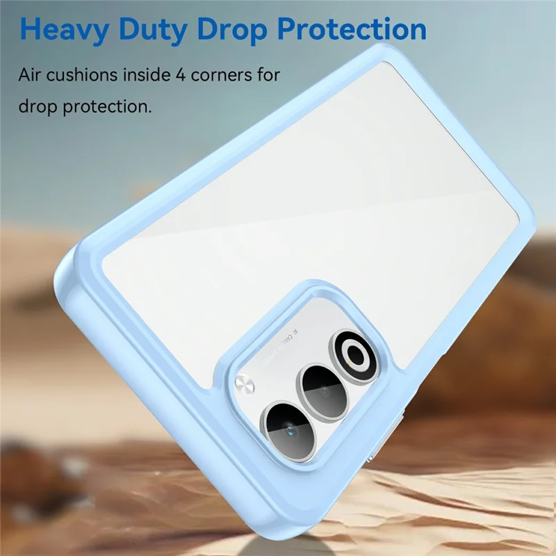 For Oppo A5 5G / A5 4G Case TPU + Acrylic Protective Clear Phone Cover - Blue