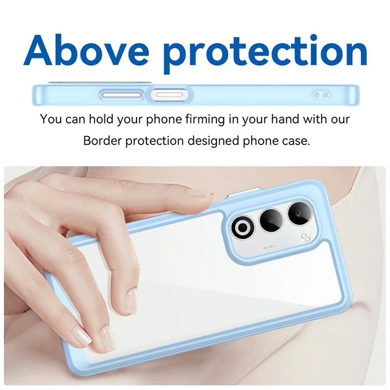 For Oppo A5 5G / A5 4G Case TPU + Acrylic Protective Clear Phone Cover - Blue