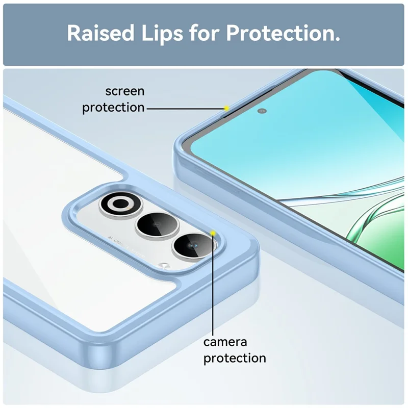 For Oppo A5 5G / A5 4G Case TPU + Acrylic Protective Clear Phone Cover - Blue