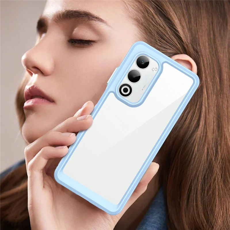 For Oppo A5 5G / A5 4G Case TPU + Acrylic Protective Clear Phone Cover - Blue