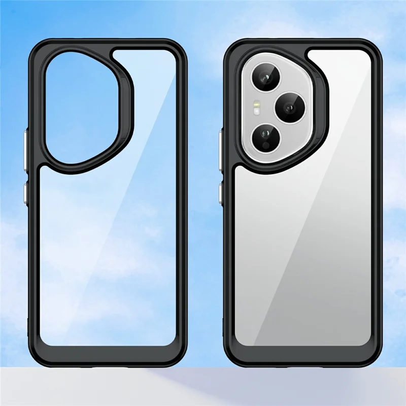 For Honor 400 Pro 5G (Global) Case TPU + Acrylic Protective Clear Phone Cover - Black