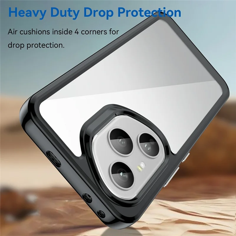 For Honor 400 Pro 5G (Global) Case TPU + Acrylic Protective Clear Phone Cover - Black