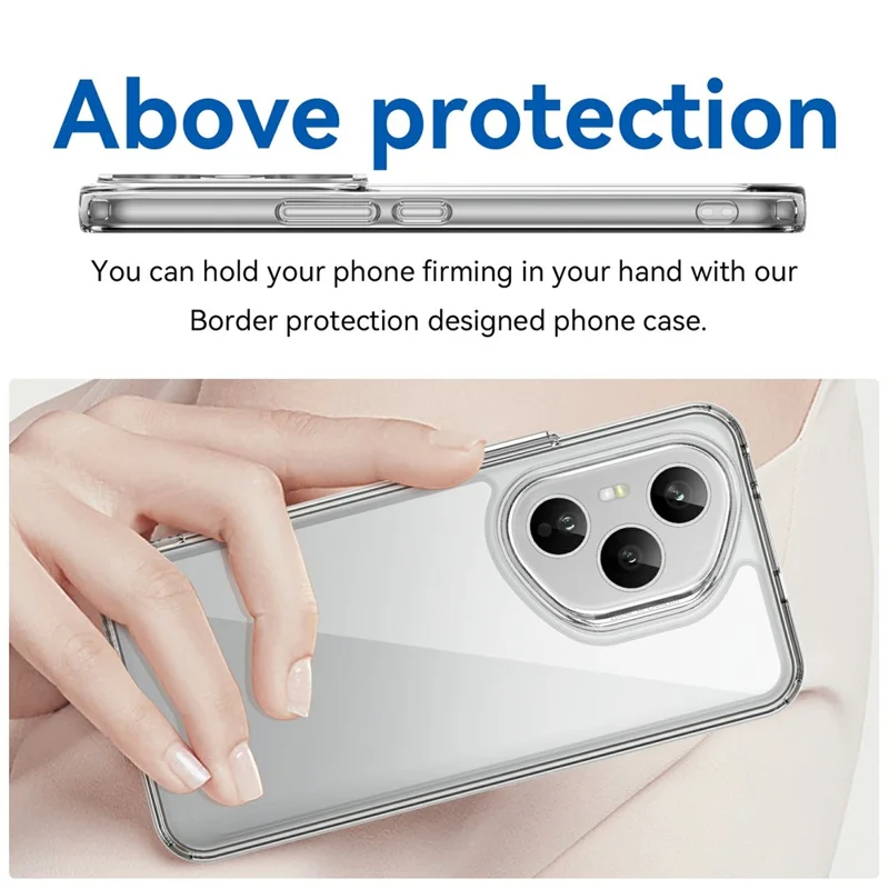 For Honor 400 Pro 5G (Global) Case TPU + Acrylic Protective Clear Phone Cover - Transparent