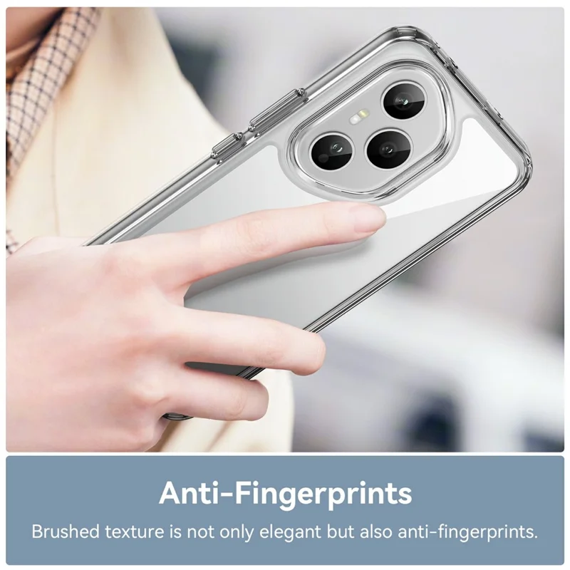 For Honor 400 Pro 5G (Global) Case TPU + Acrylic Protective Clear Phone Cover - Transparent