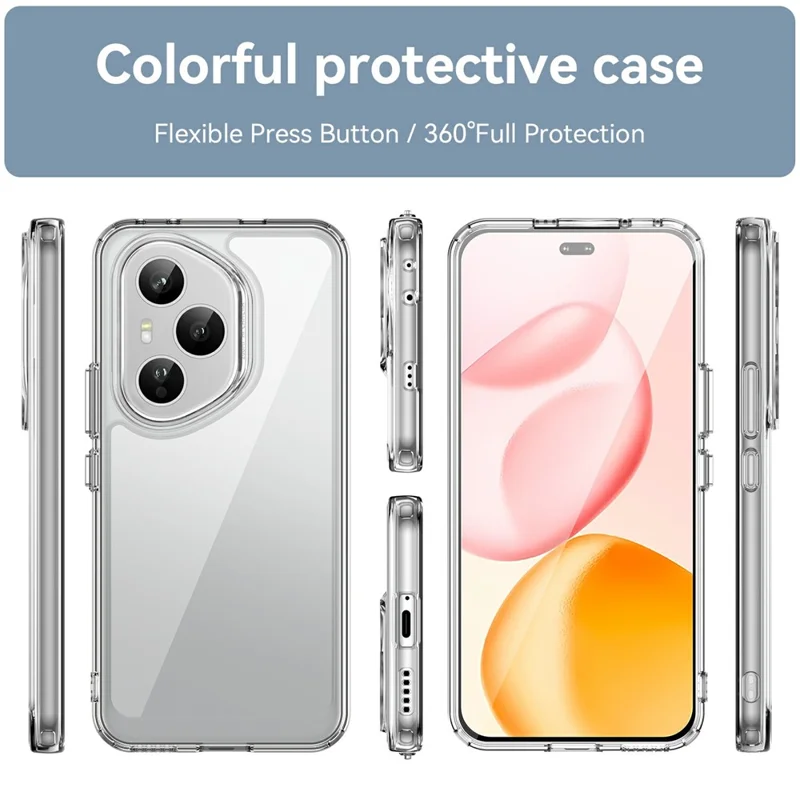 For Honor 400 Pro 5G (Global) Case TPU + Acrylic Protective Clear Phone Cover - Transparent
