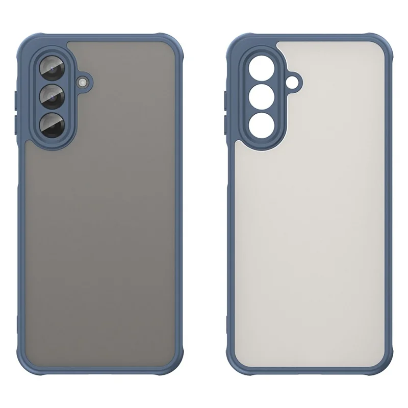 For Samsung Galaxy A17 5G / A17 4G / M17 5G / F17 5G Case Drop Proof Airbags Frosted Translucent PC + TPU Phone Back Cover - Blue