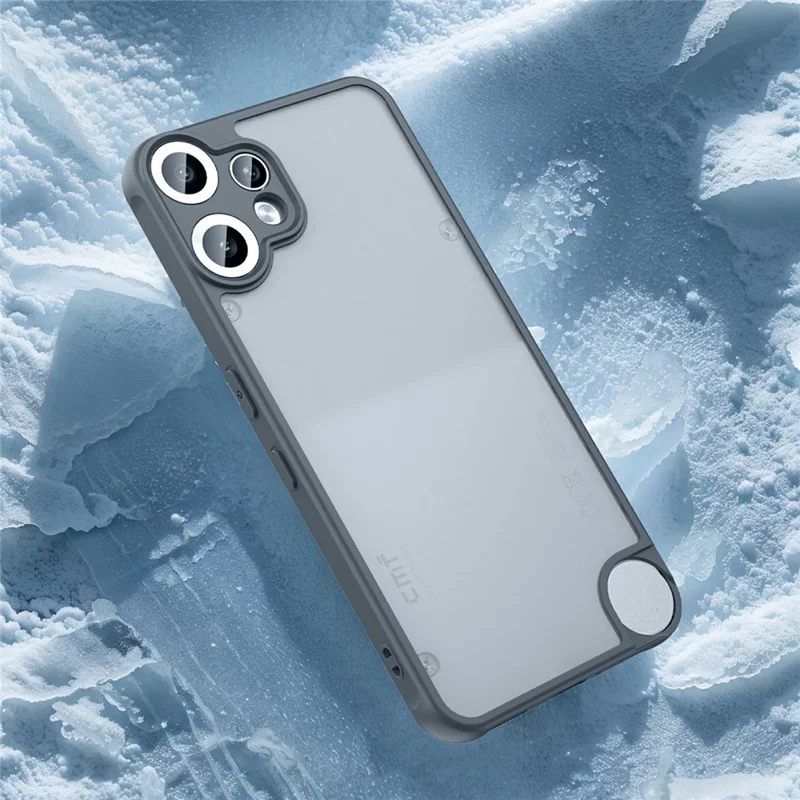 For Nothing CMF Phone 2 Pro Case Drop Proof Airbags Frosted Translucent PC + TPU Phone Back Cover - Black