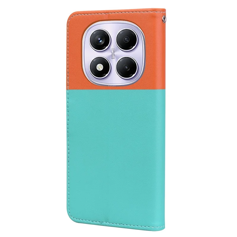 Cartoon Pet Series for Xiaomi Redmi Note 14 Pro 4G Wallet Phone Case Splicing Leather Flip Cover - Sky Blue
