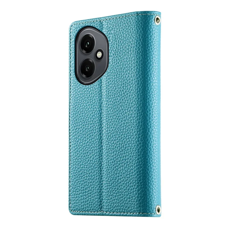 For Honor 400 5G (Global) Case Zipper Wallet Color Splicing Leather Flip Phone Cover with Straps - Lake Blue