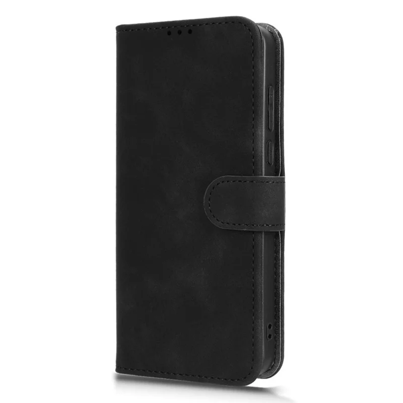 Funda de cuero para OnePlus Ace 5 Ultra 5G con sensación de piel, anti caídas, tipo cartera abatible - Negro