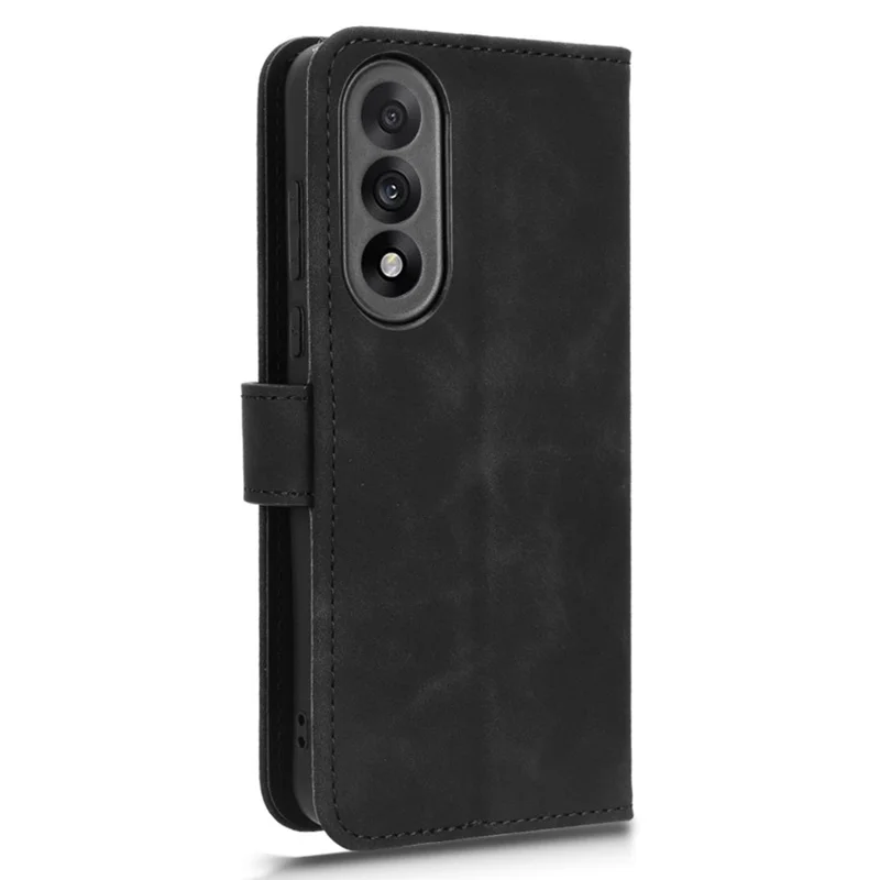 Funda de cuero para OnePlus Ace 5 Ultra 5G con sensación de piel, anti caídas, tipo cartera abatible - Negro