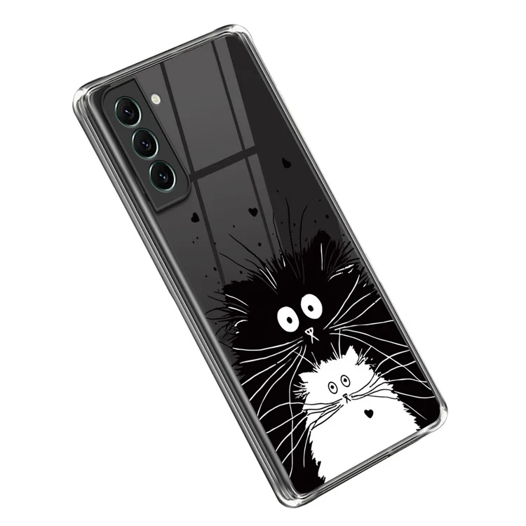 Für Samsung Galaxy S23 TPU Rückseite Fallmuster Druckdesign IMD Kollisionsresistente Handyhülle - Zwei Katzen