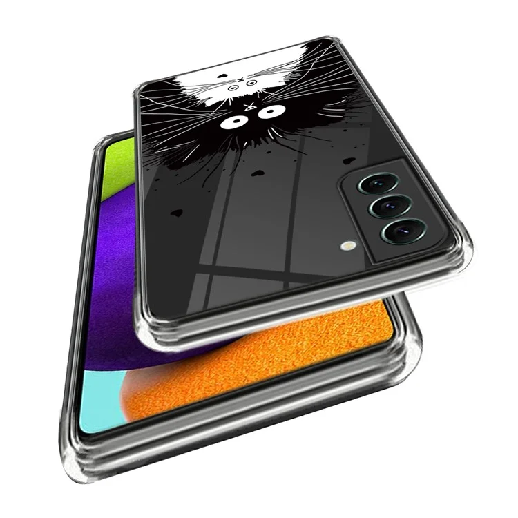 Für Samsung Galaxy S23 TPU Rückseite Fallmuster Druckdesign IMD Kollisionsresistente Handyhülle - Zwei Katzen