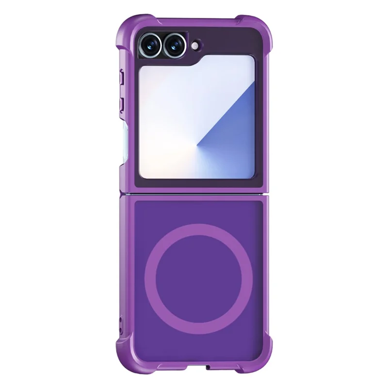 Étui magnétique pour Samsung Galaxy Z Flip6 5G Antichoc Mat PC + TPU - Violet