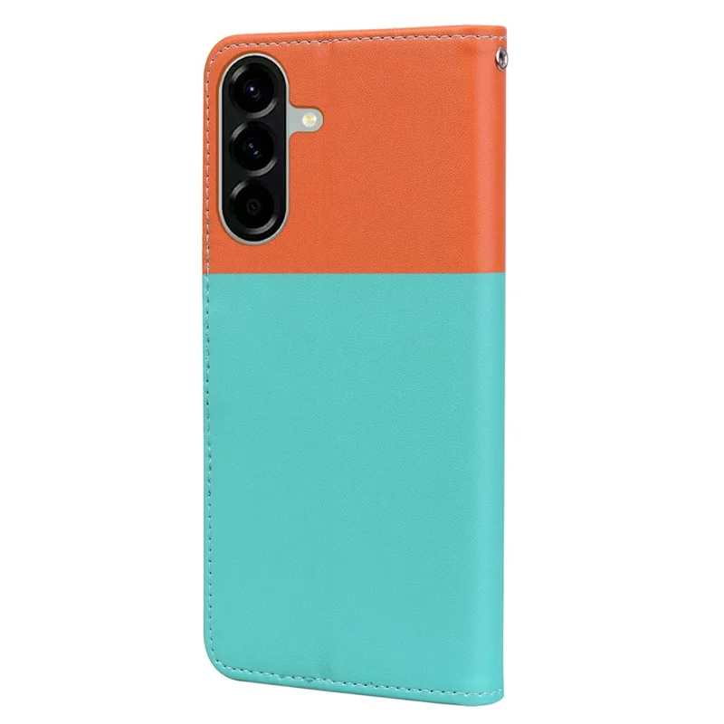 Cartoon Pet Series for Samsung Galaxy A36 5G Wallet Phone Case Splicing Leather Flip Cover - Sky Blue