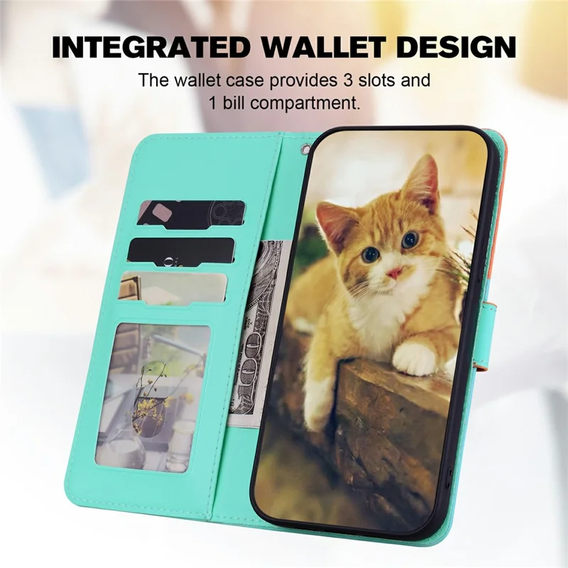 Cartoon Pet Series for Xiaomi 14T Wallet Phone Case Splicing Leather Flip Cover - Sky Blue