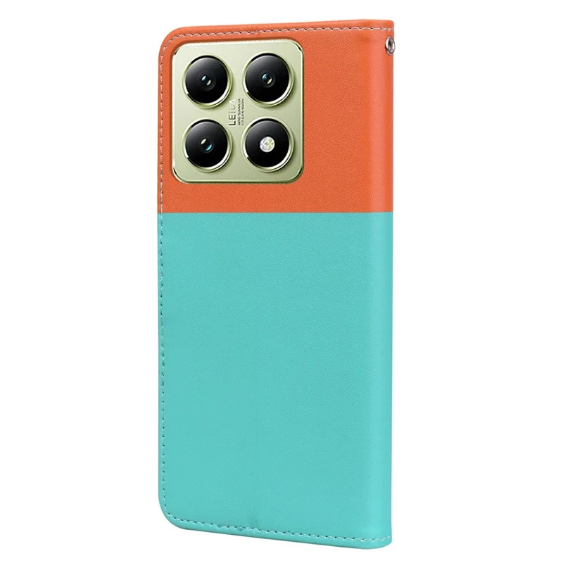 Cartoon Pet Series for Xiaomi 14T Wallet Phone Case Splicing Leather Flip Cover - Sky Blue