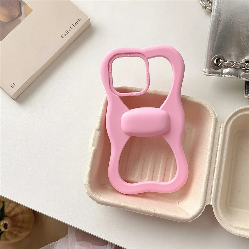 Cover per iPhone 15 Pro in Silicone con Design Carino di Farfalla e Fiocco Scavato, Cover Posteriore Antiurto per Telefono