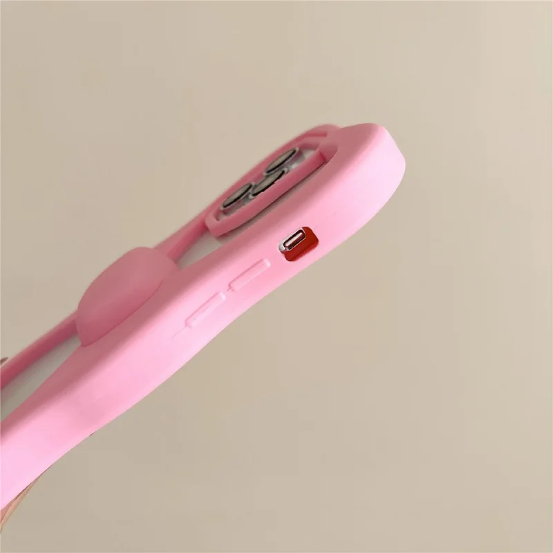 Cover per iPhone 15 Pro in Silicone con Design Carino di Farfalla e Fiocco Scavato, Cover Posteriore Antiurto per Telefono
