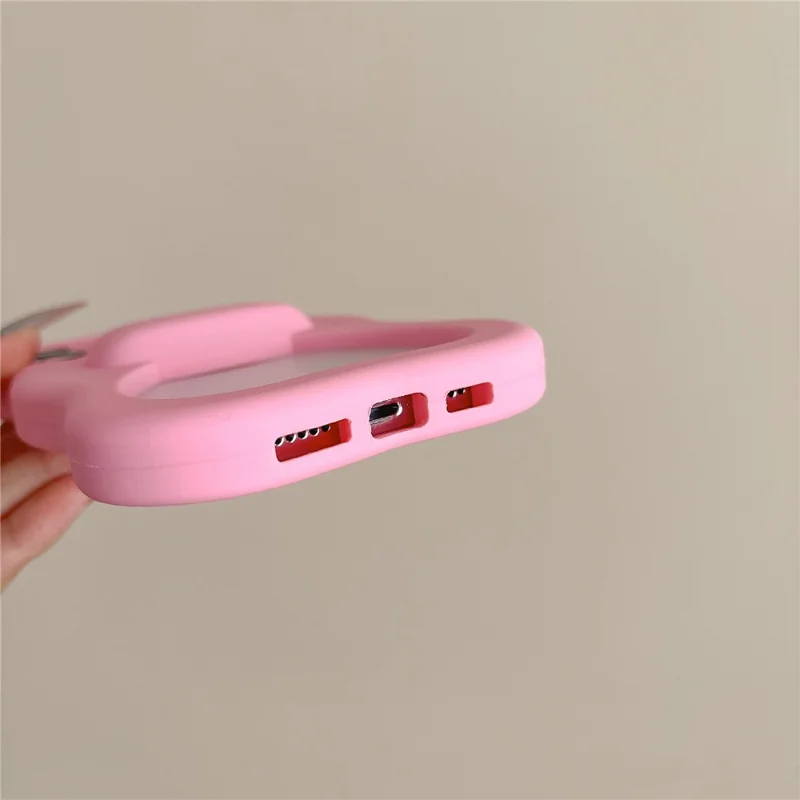 Cover per iPhone 15 Pro in Silicone con Design Carino di Farfalla e Fiocco Scavato, Cover Posteriore Antiurto per Telefono