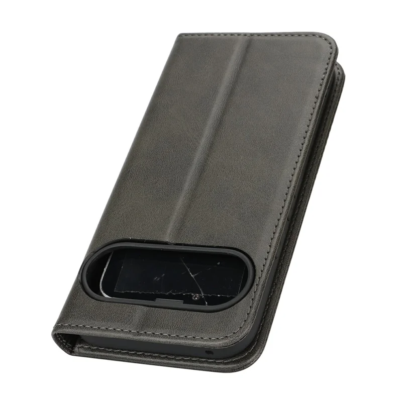 Capa para Google Pixel 10 / 10 Pro em Couro PU Texturizado de Bezerro com Fechamento Magnético para Smartphone - Preto