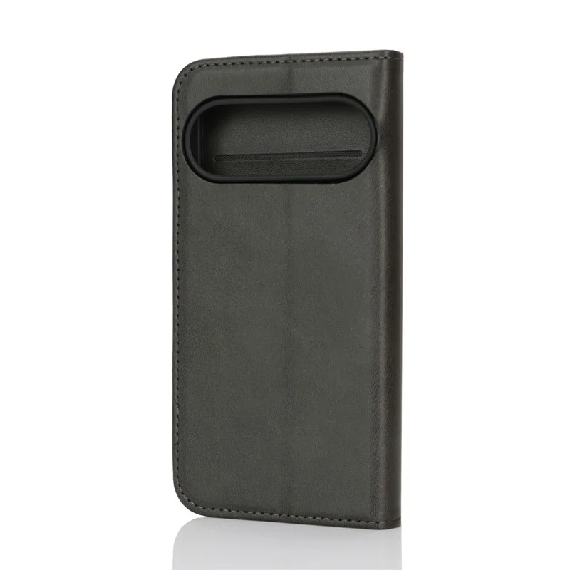Capa para Google Pixel 10 / 10 Pro em Couro PU Texturizado de Bezerro com Fechamento Magnético para Smartphone - Preto