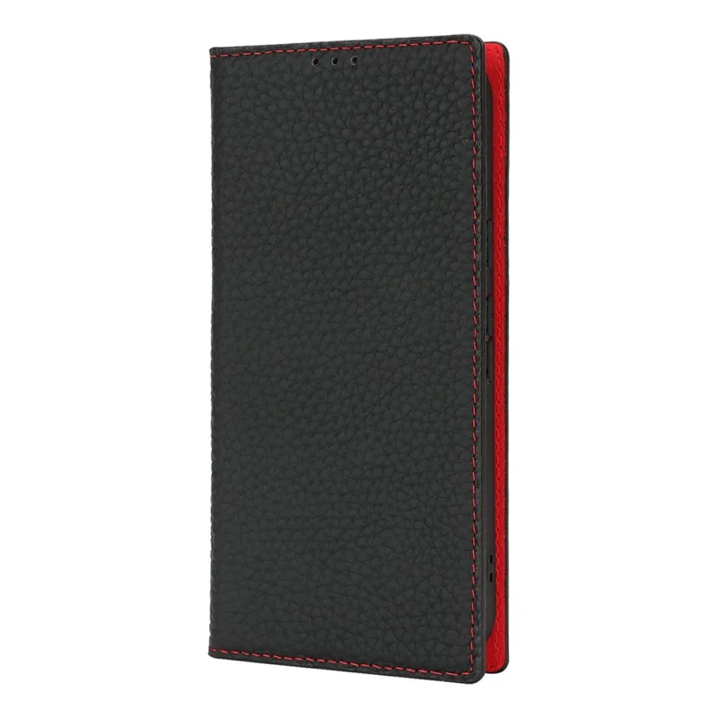 Per Google Pixel 10 / 10 Pro Custodia Portafoglio in Vera Pelle di Mucca Cover per Telefono Texture Liscia - Nero